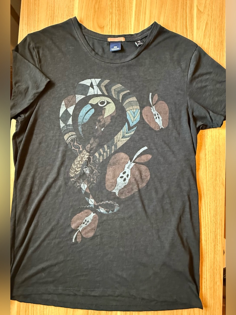 Scotch & Soda Serpent Apple Graphic T-Shirt Black XL